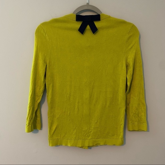 Women’s Kate Spade green silk blend button front Jeremy cardigan sweater size XS - Picture 7 of 8